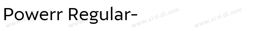 Powerr Regular字体转换